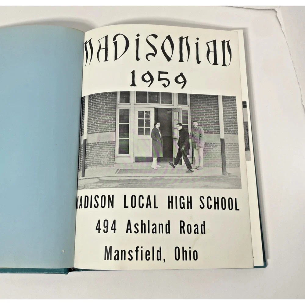 1959 Madison Local High School Yearbook Madisonian Hardcover Mansfield Ohio